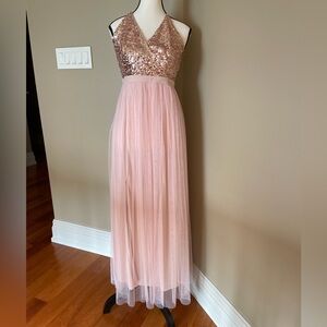 New with tags Cupshe long sequined tulle evening dress
